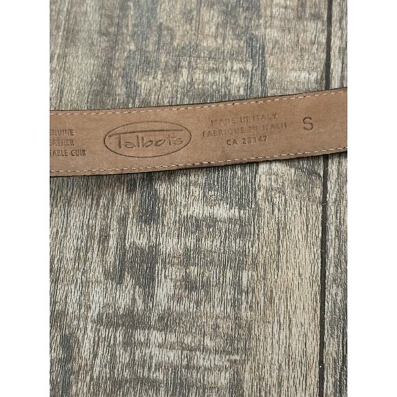 Talbots Women's Brown Gold Tone Genuine Leather Buckle Belt Size Small - Picture 2 of 5